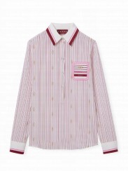 Gucci Women's Printed Silk Shirt Pink