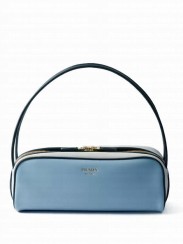 Prada Swing Smooth Leather Shoulder Bag 1BC249 Blue