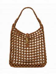 Saint Laurent Le 5 A 7 Large In Wood Beads 823807 Coffee