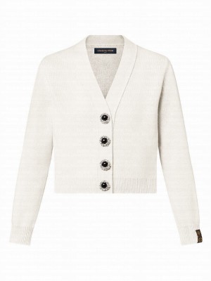 Louis Vuitton Women's Jewel Button Cardigan Cream