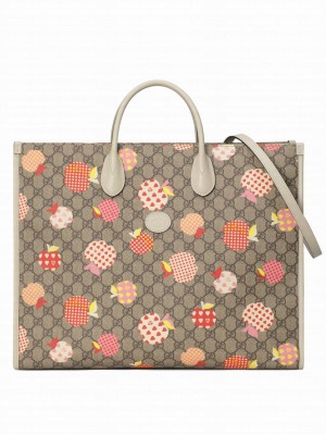 Gucci Les Pommes Large Tote 659980 Cream