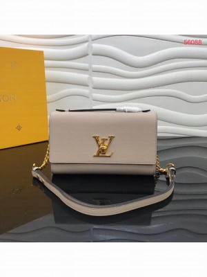 Louis Vuitton Original Grain calfskin LOCKME CLUTCH M56087 Taupe