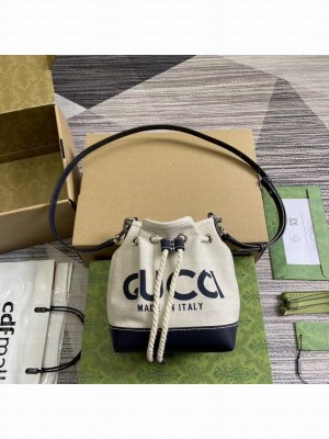Gucci MINI SHOULDER BAG WITH GUCCI PRINT 777166 black