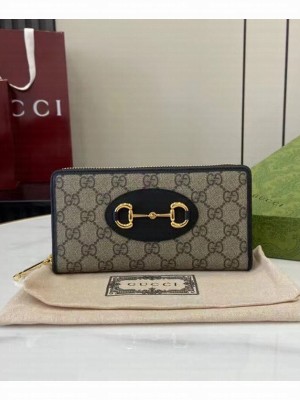 Gucci Horsebit 1955 Zip Wallet Black