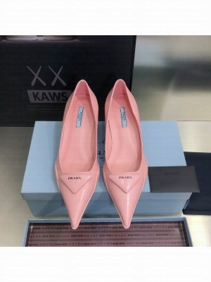 Prada Leather gabardine 3cm Pink pumps 