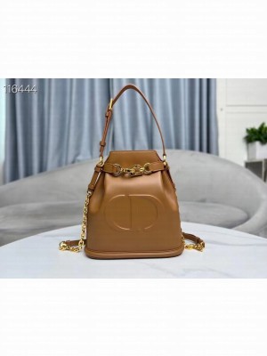 MEDIUM CEST DIOR BAG CD-Embossed Calfskin M2271UBHA  brown