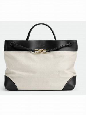 Bottega Veneta Large Andiamo Canvas 786194 black&Brass