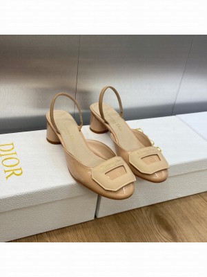 Dior Day Slingback in Patent Leather with 3.5cm Beige 2023
