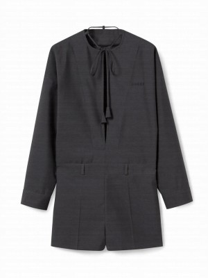 Gucci Women's Wool Mini Jumpsuit Black