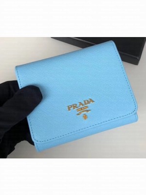 Prada Leather Trifold Compact Wallet 1M0176 08