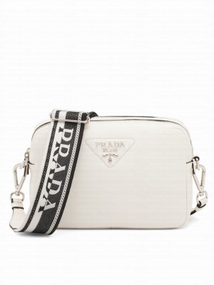 Prada Leather Bag With Shoulder Strap Cream