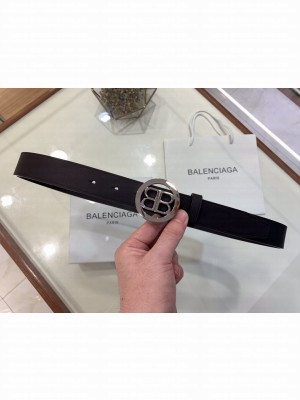 Balenciaga Width 3.0cm CIRCLED BB LARGE BELT  SILVER