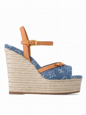 Louis Vuitton Women's Helios Wedge Sandal 1ACIZH Blue
