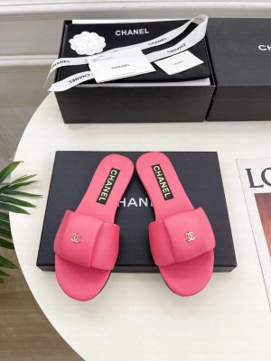 Chanel Lambskin mules pink 2025