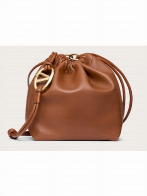 VALENTINO VLOGO POUF Sheepskin WB0N74 brown