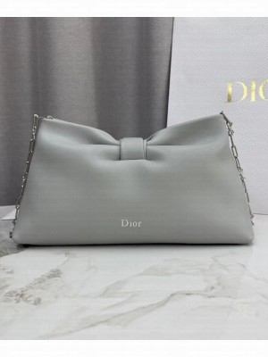 Christian Dior Medium Dior Bow Handbag Gray
