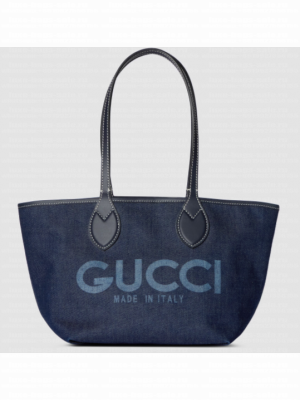 GUCCI TOTISSIMA SMALL REVERSIBLE TOTE 820496 Dark blue denim