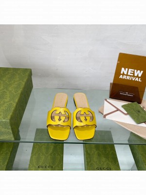 Gucci Women's Interlocking G cut-out slide sandal Collection 04