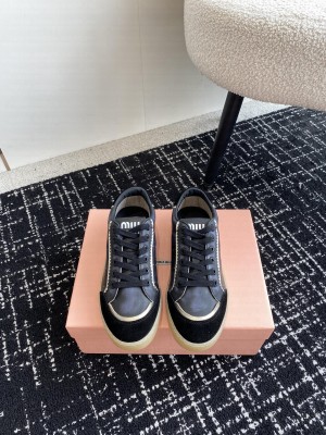 Miu Miu suede sneakers black