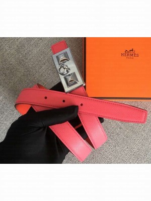 Hermes Width 2.5cm Collier De Chien Buckle Belt Pink/Silver