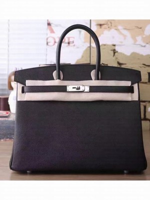 Hermes Birkin 30/35 Bag In Original Epsom Leather With Gold/Silver Hardware Black