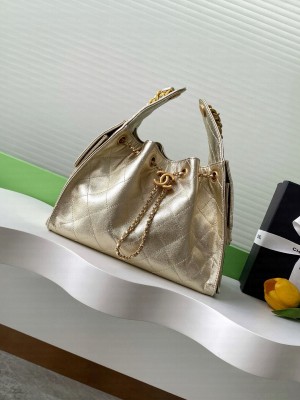 CHANEL 25 SMALL HANDBAG AS5293 Gold