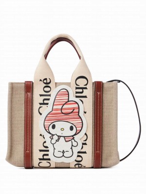 Chloe x My Melody For Small Woody Tote Bag Coffee
