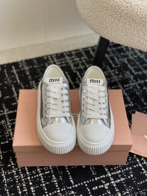 Miu Miu Calfskin EVA sneakers silver