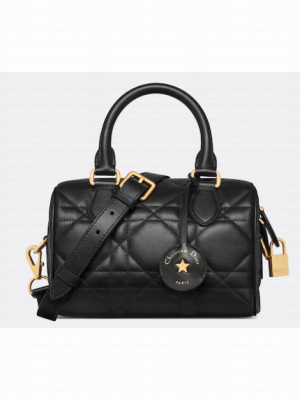 Dior Groove 20 Bag Black Macrocannage Calfskin M1364U
