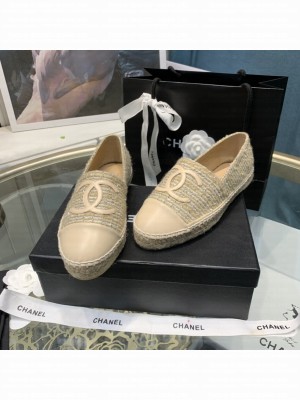Chanel Tweed Espadrilles Beige 2021 Collection