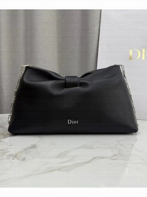 Christian Dior Medium Dior Bow Handbag Black
