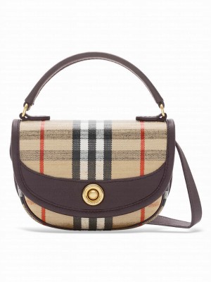Burberry Mini Highlands Bag Dark Coffee