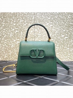 VALENTINO VSLING small Grain calf leather Shoulder bag WB0F53 blackish green