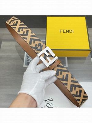 Fendi 38mm Eversible Belt FF buckle with stud closure 2021 Collection 022