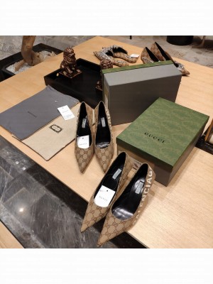 Gucci x Balenciaga 65mm/100mm The Hacker Project Square Knife Pump Beige 2022 Collection 