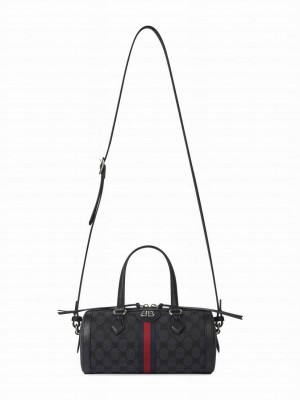 Balenciaga Hacker Small Boston Bag Black