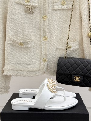 Chanel Flat Slide Thong Sandals 2025 12