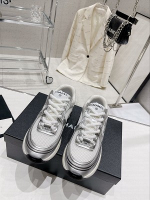 Chanel G39792 Fabric & Laminated White & Silver 2023SS 