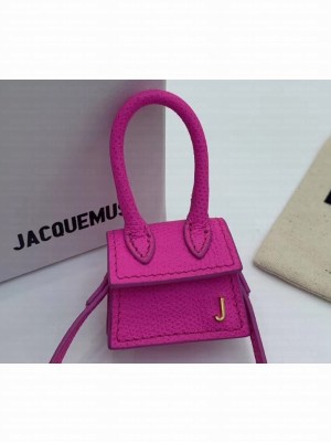 Jacquemus Leather Le Petit Chiquito Bag Fuchsia