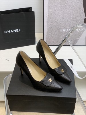 Chanel Vintage 8cm Pumps Black 2022 Collection