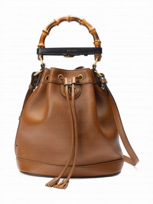 Gucci Diana Small Bucket Bag 724652 Coffee