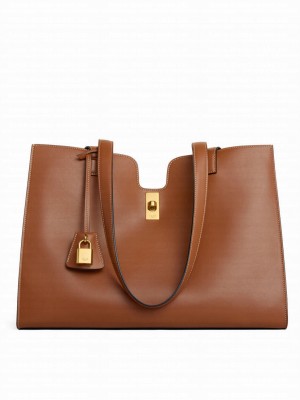 Celine Cabas 16 In Smooth Calfskin Coffee