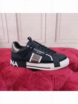 DOLCE & GABBANA UNISEX CALFSKIN 2.ZERO CUSTOM LOW-TOP SNEAKERS WITH CONTRASTING DETAILS 2022 COLLECTION 03