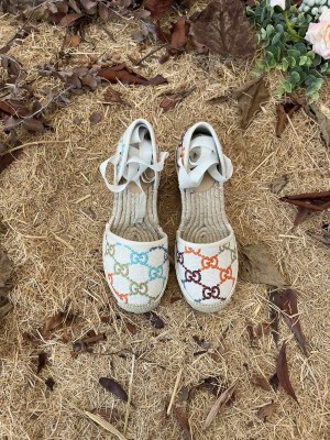 Gucci GG Multicolor 10cm Platform Espadrilles 2022 Collection 05