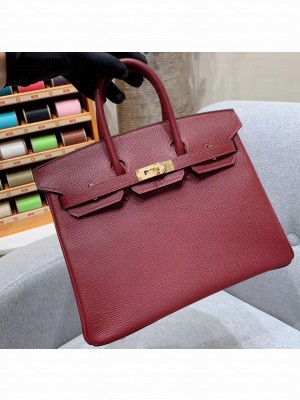 Hermes Birkin 25cm Bag in Original Epsom Leather Burgundy