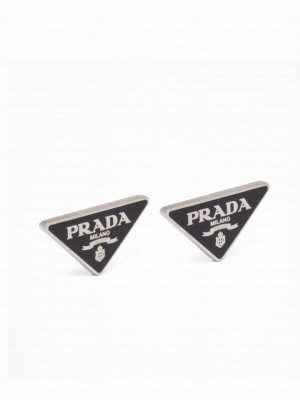 Prada Women's Symbole Earrings Black