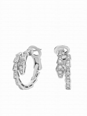 Bvlgari Women's Serpenti Viper Earrings Silver