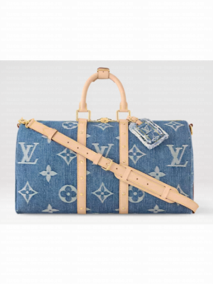 Louis Vuitton Keepall Bandouliere 45 NEW M24315 Denim Blue