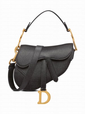 Christian Dior Mini Saddle Bag With Strap Black