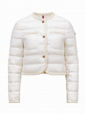 Moncler Women's Aristeo Short Down Jacket White